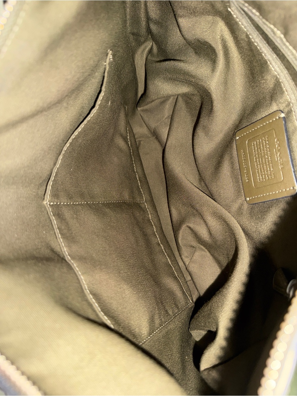 Coach Laurel Dark Olive Leather shoulder Bag with Silver Hardware - Picture 6 of 8